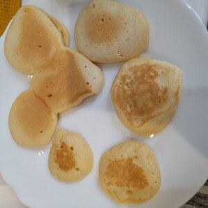 水きりヨーグルトで☆米粉のプチパンケーキ